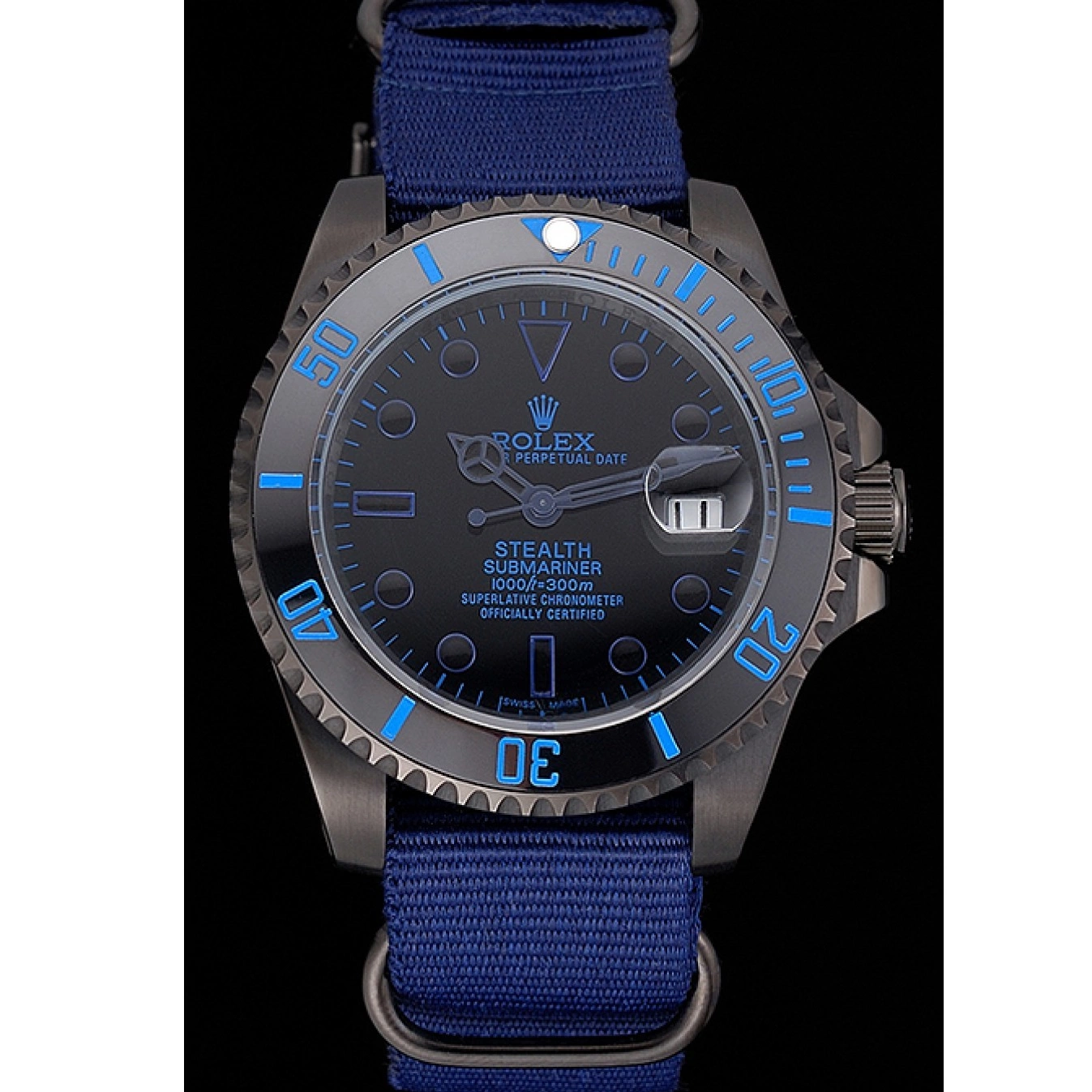 Rolex copies cheap Strap 622008 Submariner Rolex Blue Nylon Stealth 0528